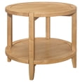 thumbnail image 1 of Camillo Round Solid Wood Side End Table Maple Brown, 1 of 8