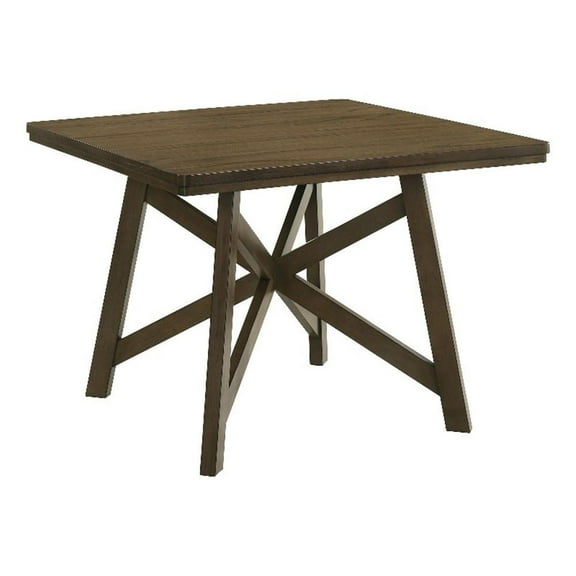 Coaster Canfield 47-inch Square Wood Counter Height Dining Table in Brown
