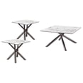 thumbnail image 1 of Carvell 3-piece Square Coffee and End Table Set Mirage White, 1 of 9