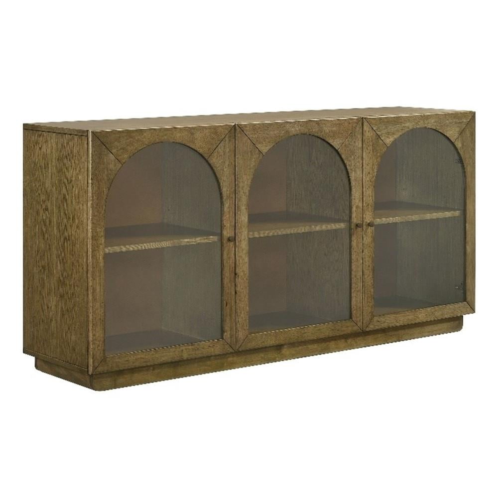 Castlewood 71-Inch Brown Oak Mid Century Modern Sideboard Buffet