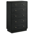 thumbnail image 1 of Cavelle 5-drawer Chest of Drawers Black, 1 of 13