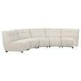 thumbnail image 1 of Charlotte 5-piece Upholstered Modular Sectional Sofa Ivory, 1 of 14
