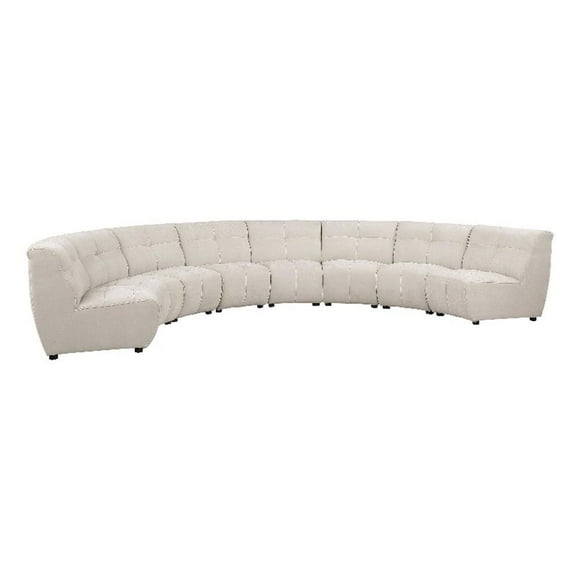 Coaster Charlotte 8-piece Fabric Upholstered Curved Modular Sectional Sofa Ivory