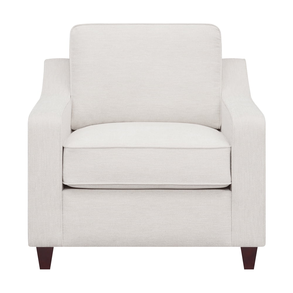 Christine Beige Chenille Upholstered Stationary Chair