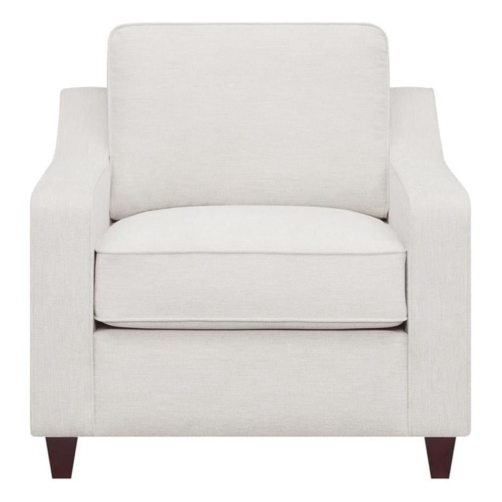 Christine Beige Chenille Upholstered Stationary Chair