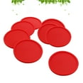 thumbnail image 1 of Coaster Classic Style Silicone Drink Coasters Red Table Placemats Mug Cup for 8 Pcs, 1 of 4