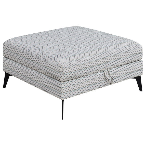 Clint Square Upholstered Storage Ottoman Aloe