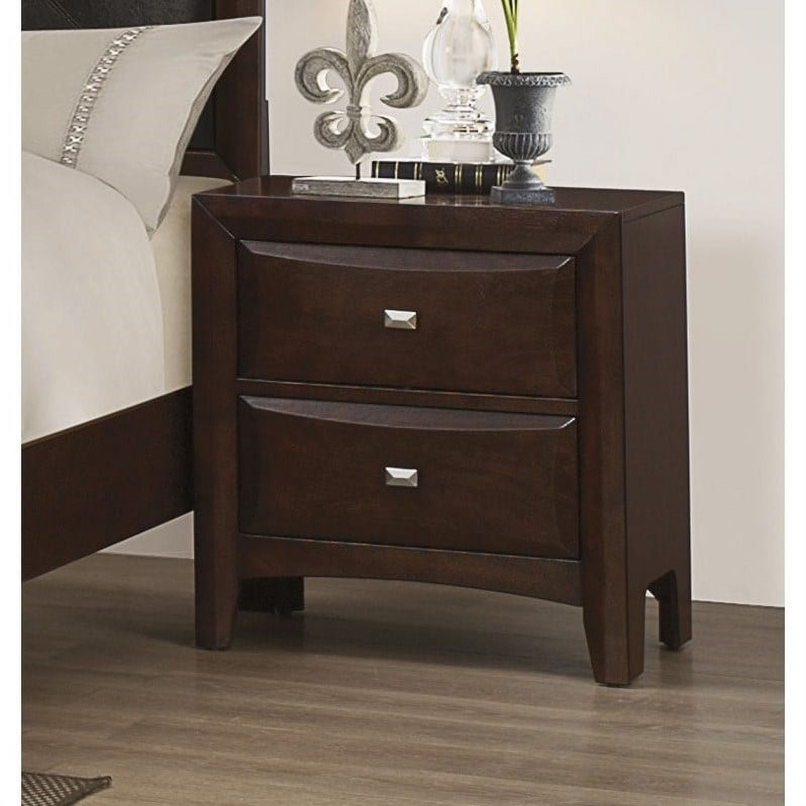 Coaster Cloverdale 2 Drawer Nightstand in Cappuccino