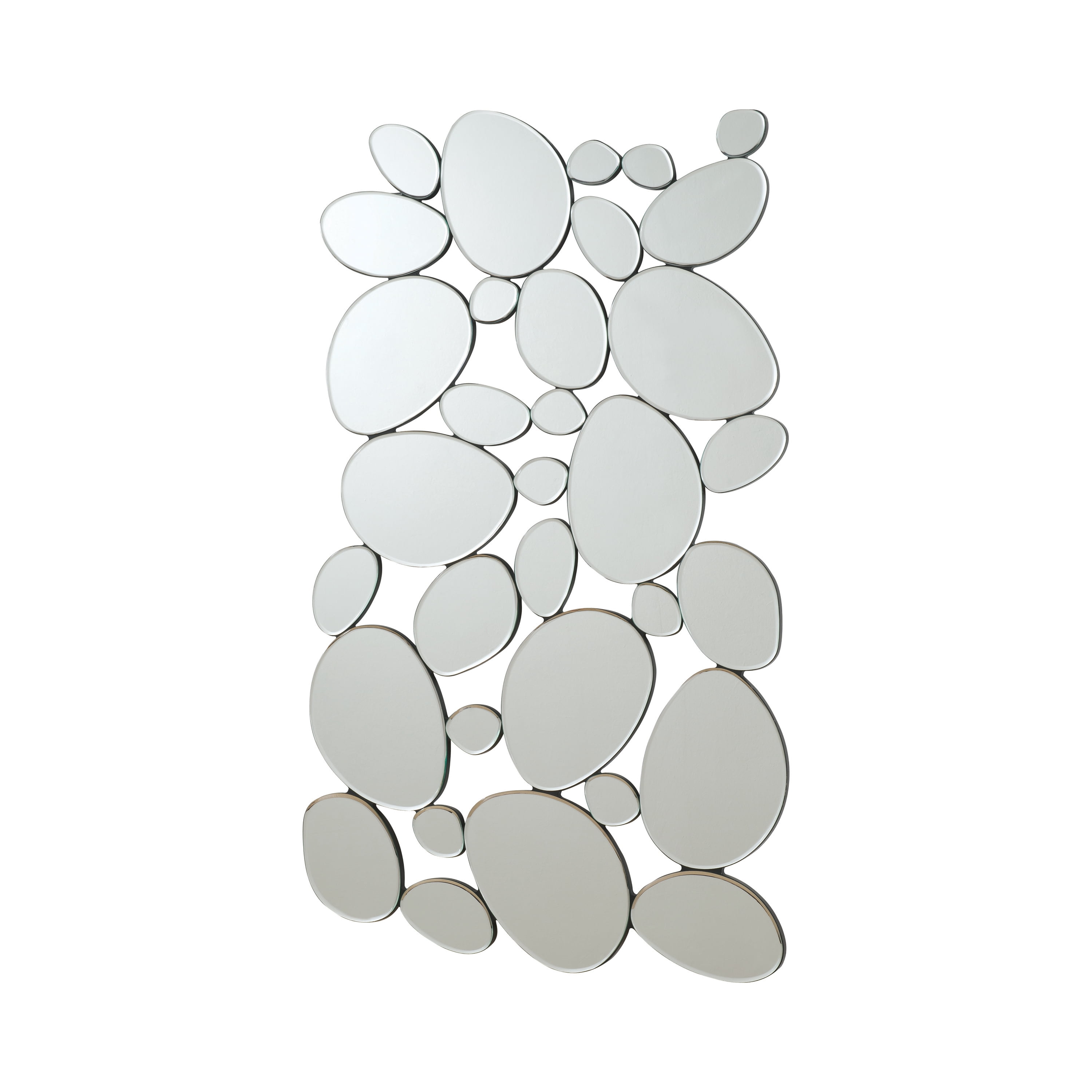 Coaster Frameless Wall Mirror - Modern Decorative Mirror With Staggered Edge Design, 31.5x45.25 Inches
