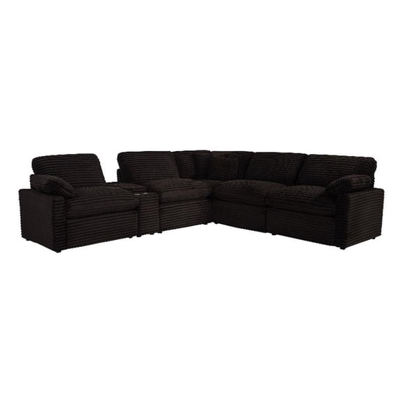 Coaster Collins 6-piece Fabric Modular Power Reclining Sectional in Chocolate