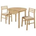thumbnail image 1 of Bucknell 3-piece Round Drop Leaf Dining Table Set Natural, 1 of 16