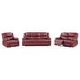 thumbnail image 1 of Camila 3-piece Upholstered Reclining Sofa Set Red, 1 of 20