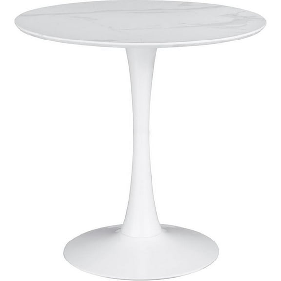 Coaster Company 30" Wooden Round Outdoor Bistro Table with Table, White