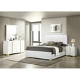 thumbnail image 1 of Coaster Company 4-Piece Contemporary Wood Full Bedroom Set, White/Gold, 1 of 13