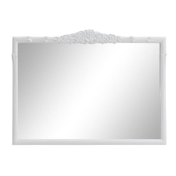 Sylvie French Provincial Rectangular Mantle Mirror White