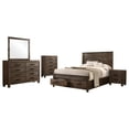 thumbnail image 1 of Woodmont 5-piece Queen Bedroom Set Rustic Golden Brown, 1 of 18