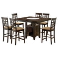 thumbnail image 1 of Gabriel 7-piece Square Counter Height Dining Set Cappuccino, 1 of 12