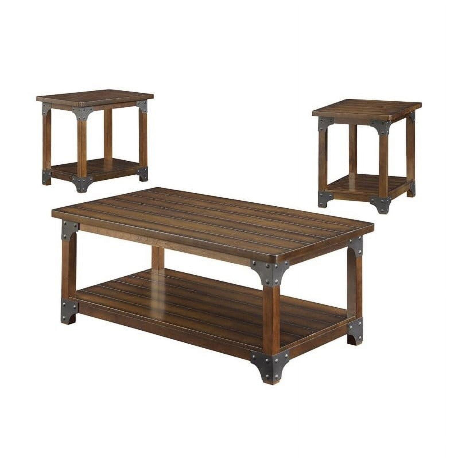 Coaster Company 703587 Home Furnishings 3-Piece Occasional Set, Tobacco