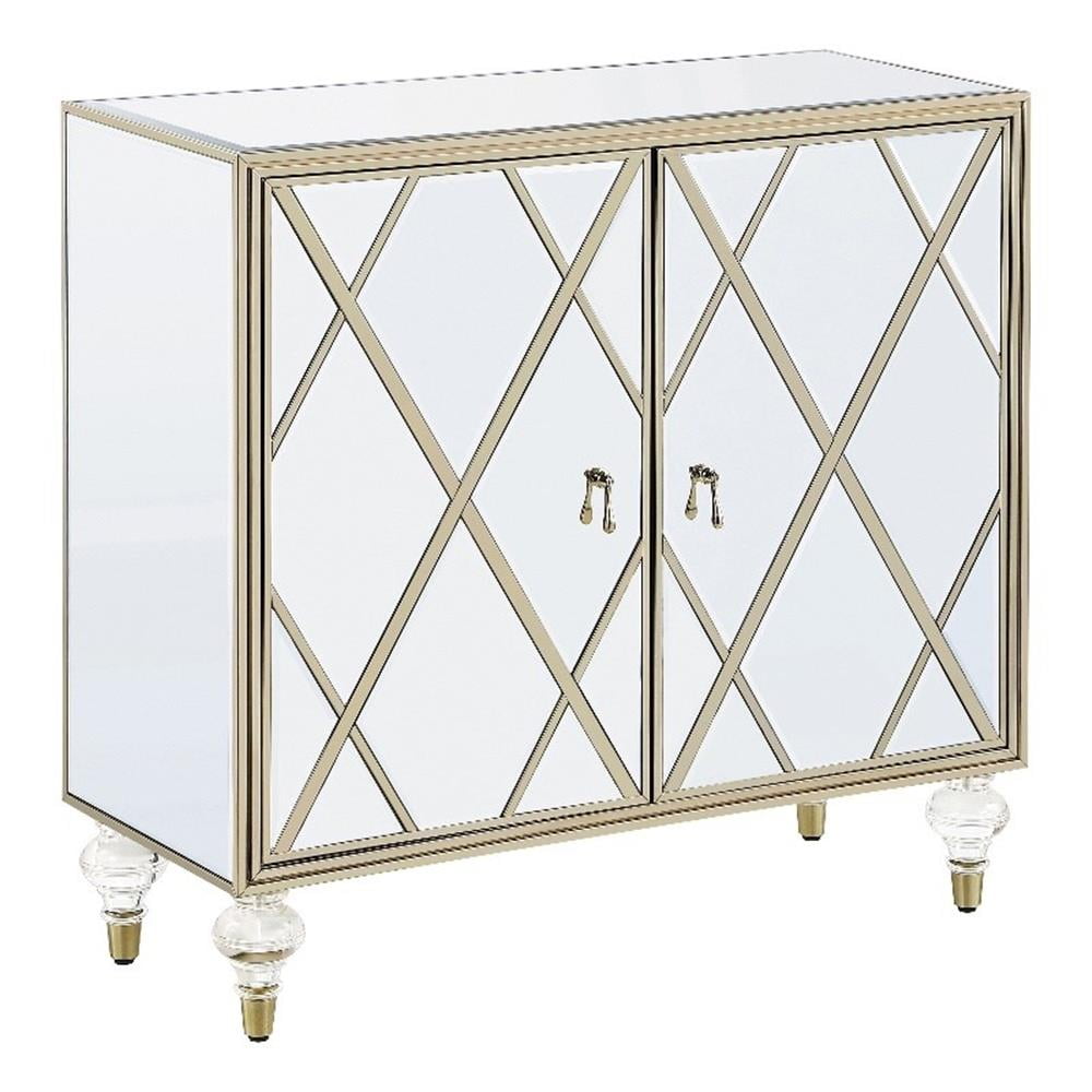 Coaster Company 951851 Astilbe 2-door Accent Cabinet, Adjustable Shelves, Mirror