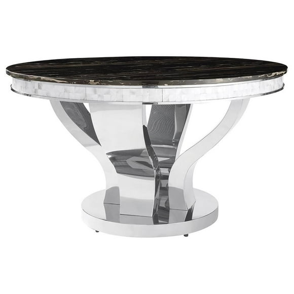 Coaster Company Anchorage Chrome 5-Pcs Dining Table Set