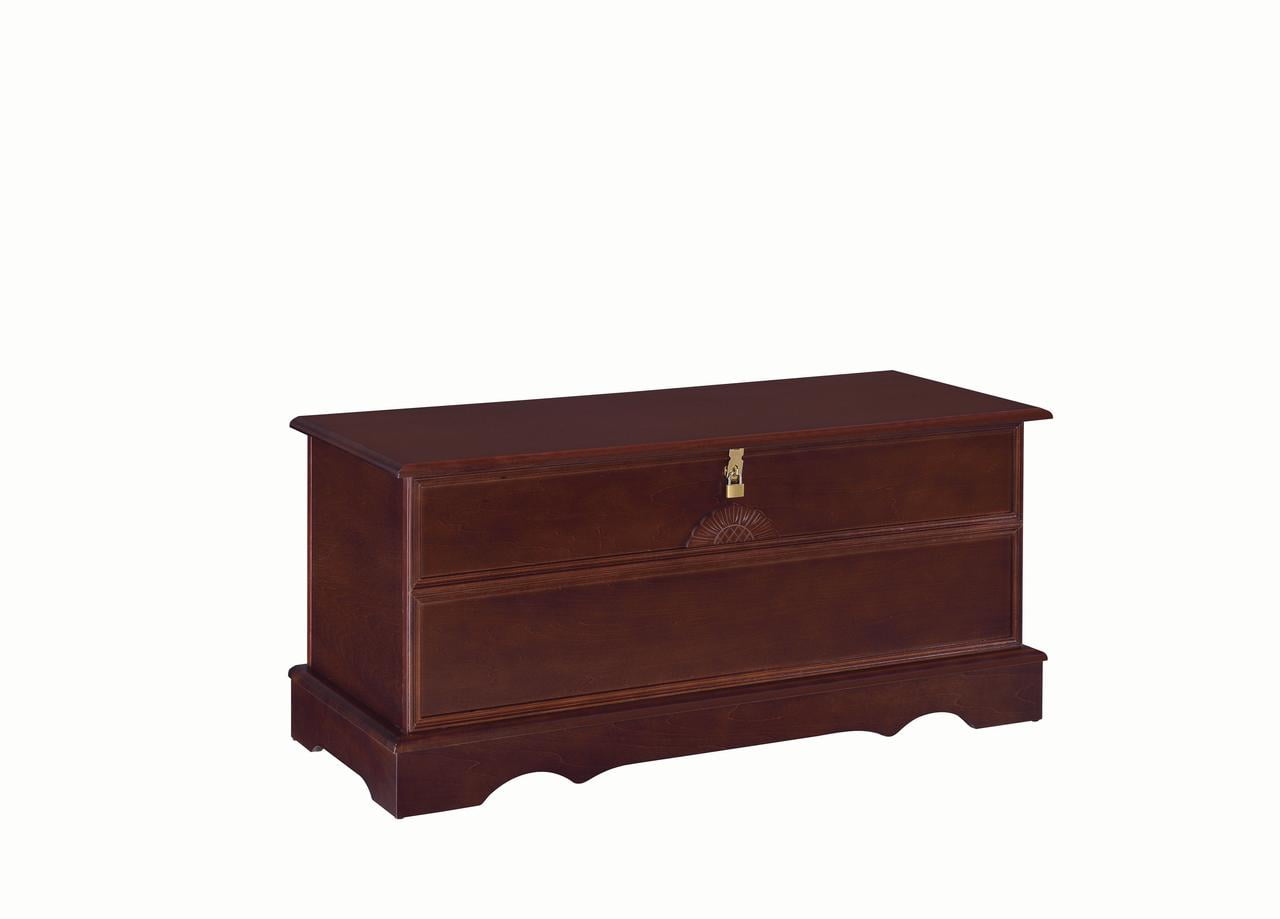 40" Brown Cedar Wood Transitional Storage Chest