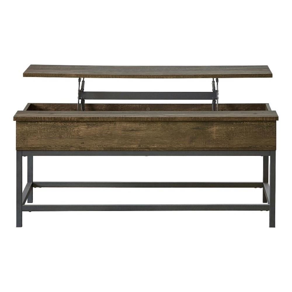 Coaster Company Industrial Wood and Metal Lift Top Coffee Table, Brown ...