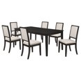 thumbnail image 1 of Louise 7-piece Rectangular Extension Leaf Dining Set Black, 1 of 11