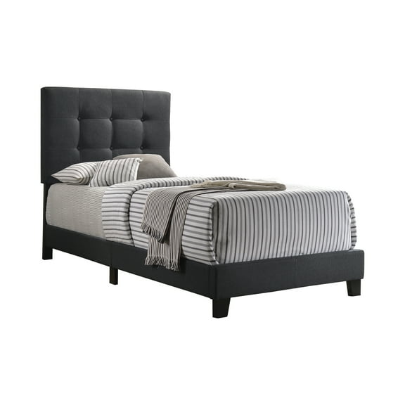 Coaster Company Mapes Tufted Upholstered Twin Bed, Charcoal