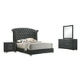 thumbnail image 1 of Coaster Company Melody 4-Piece Glam Upholstered King Bedroom Set, Gray, 1 of 6