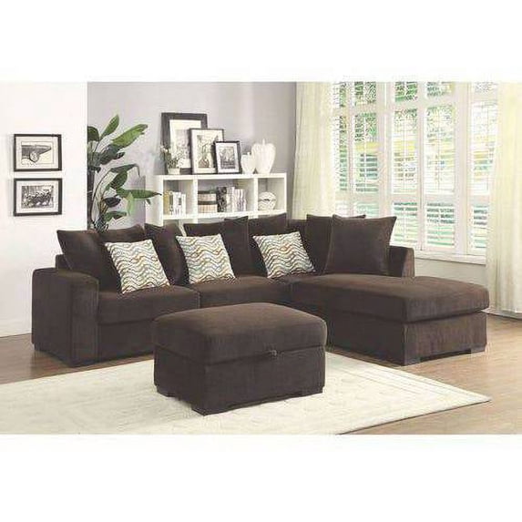 Coaster Company Olson Chocolate Sectional