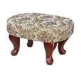 thumbnail image 1 of Coaster Company Traditional Floral Footstool, Brown Red, 1 of 4