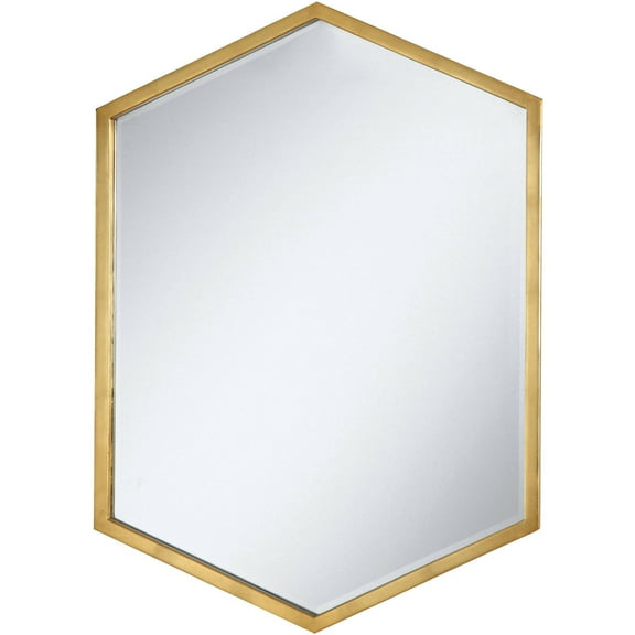 Coaster Company Versatile Hexagon Design 34"x24" Mirror, Gold Frame