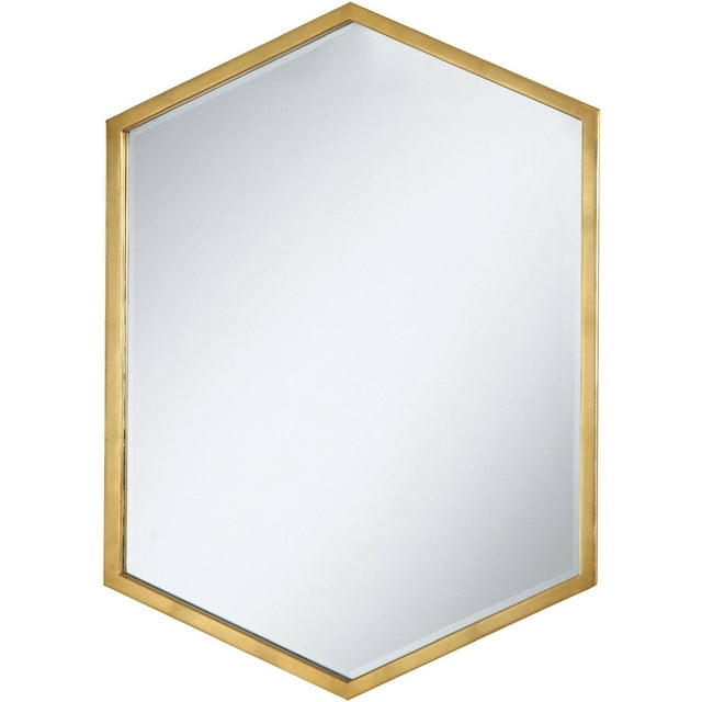 Coaster Company Versatile Hexagon Design 34"x24" Mirror, Gold Frame