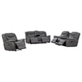 thumbnail image 1 of Conrad 3-piece Upholstered Padded Arm Motion Sofa Set Grey, 1 of 19