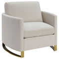 thumbnail image 1 of Coaster Corliss Upholstered Curved Track Arm Chair, Beige, 1 of 10