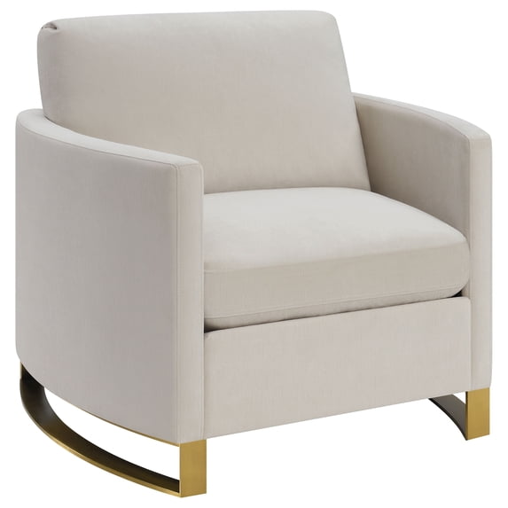 Coaster Corliss Upholstered Curved Track Arm Chair, Beige