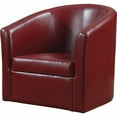 thumbnail image 1 of Turner Upholstery Sloped Arm Accent Swivel Chair Red, 1 of 2