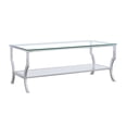 thumbnail image 1 of Saide Rectangular Glass Top Coffee Table Chrome, 1 of 6