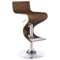 thumbnail image 1 of Covina Adjustable Bar Stool Walnut and Chrome, 1 of 10