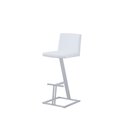 thumbnail image 1 of Coaster Contemporary White Bar Stool-Color:White,Finish:Chrome,Quantity:1,Style:Contemporary, 1 of 4