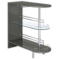 thumbnail image 1 of Adolfo Rectangular 2-tier Home Bar Table Grey High Gloss, 1 of 9