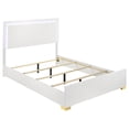 thumbnail image 1 of Marceline Wood Queen LED Panel Bed White, 1 of 6