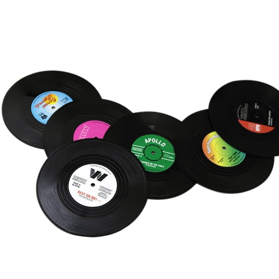 Coaster,Creative Vinyl Record Placemat Cup Holder Tableware Drinks Mat
