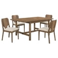 thumbnail image 1 of Crestmore 5-piece Rectangular Dining Table Set Walnut, 1 of 15