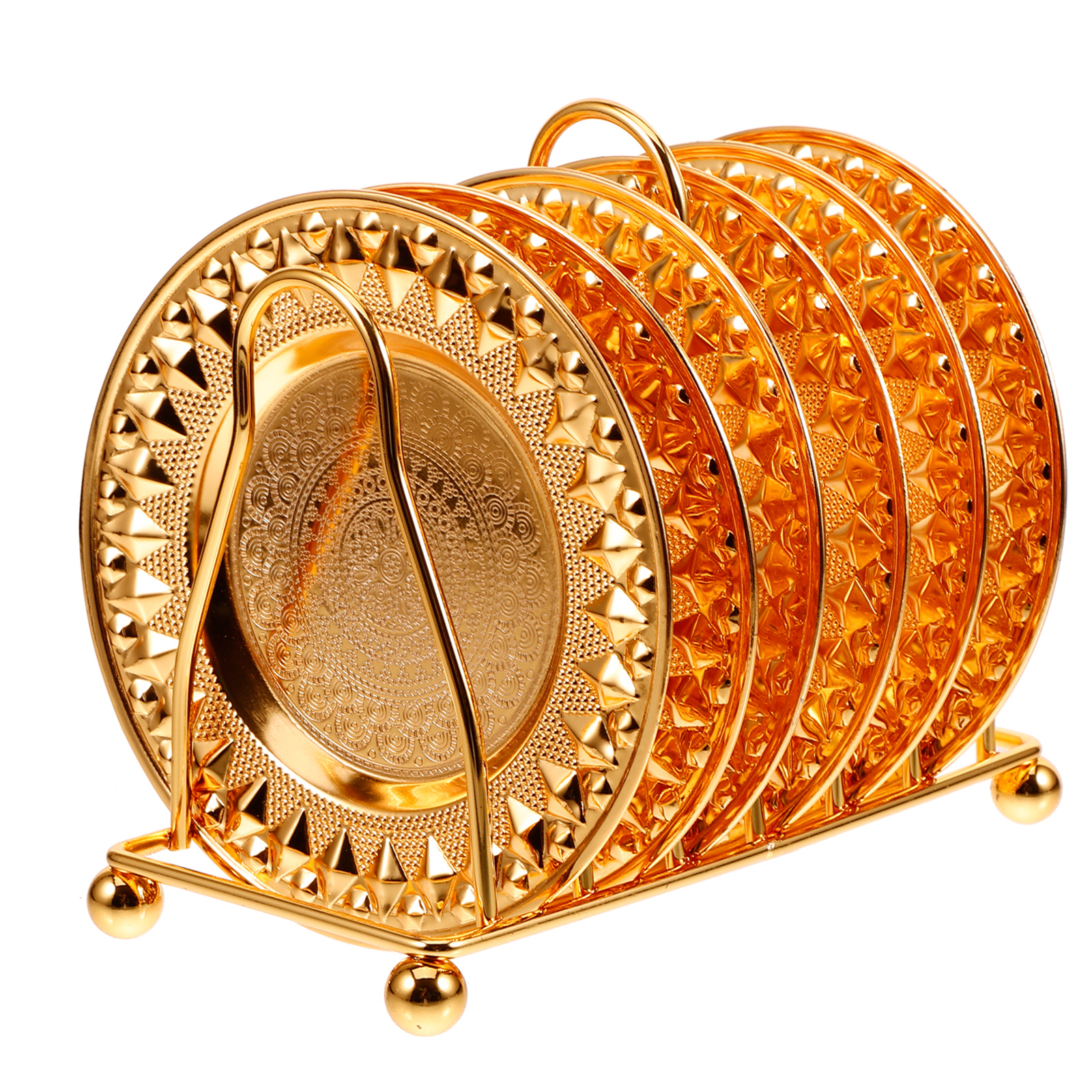 Coaster Cup Saucer Tray Fruit Organizer Snack Bracket Desk Cups and