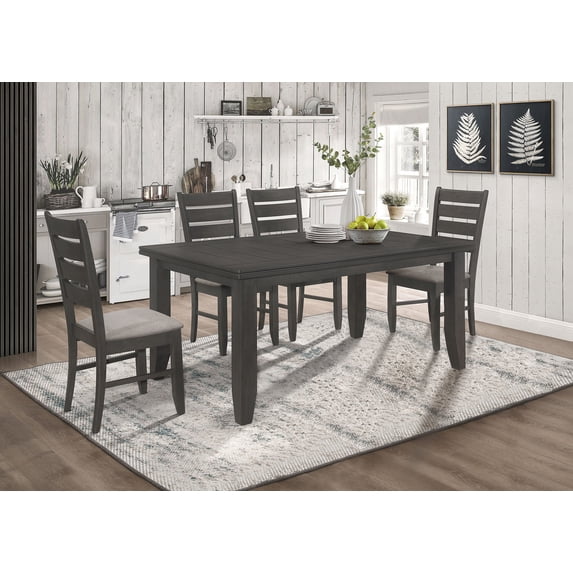 Coaster Dalila 5-Piece Rectangular Dining Table Set, Dark Grey