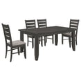 thumbnail image 1 of Dalila 5-piece Rectangular Dining Table Set Dark Grey, 1 of 15