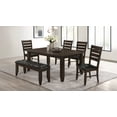 thumbnail image 1 of Coaster Dalila 6-Piece Rectangular Dining Table Set, Cappuccino, 1 of 15