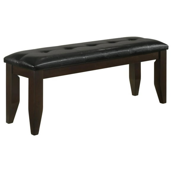 Coaster Dalila Faux Leather Upholstered Dining Bench Cappuccino and Black