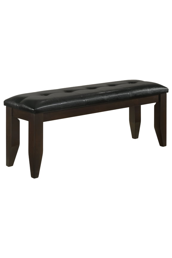 Dalila Leatherette Upholstered Wood Dining Bench Cappuccino